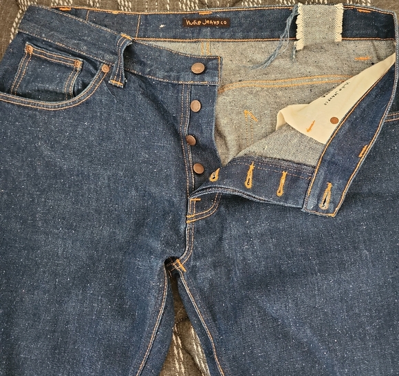 Nudie Jeans Men's Dark Blue Slim Jeans